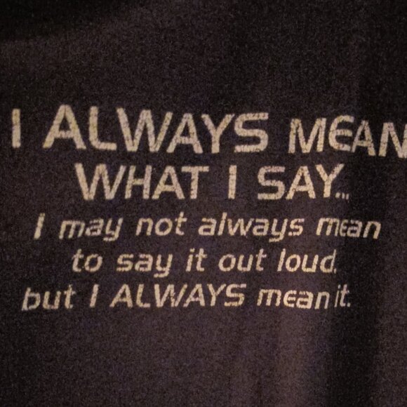 I Always Mean What I Say Short Sleeve Tee - Picture 2 of 3